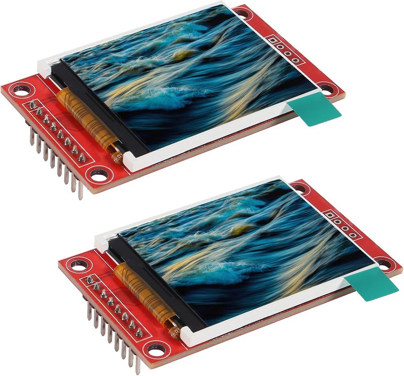 XIITIA 2pcs 1.8" SPI TFT LCD Display Screen Module ST7735 128×160 TFT LCD Screen Shield 3.3V 5.5V 51/AVR/STM32/ARM 8/16 bit for Arduino - Image 1